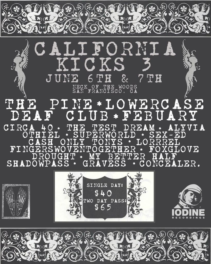 California Kicks 3 official flyer — June 6 & 7 at Neck of the Woods, San Francisco